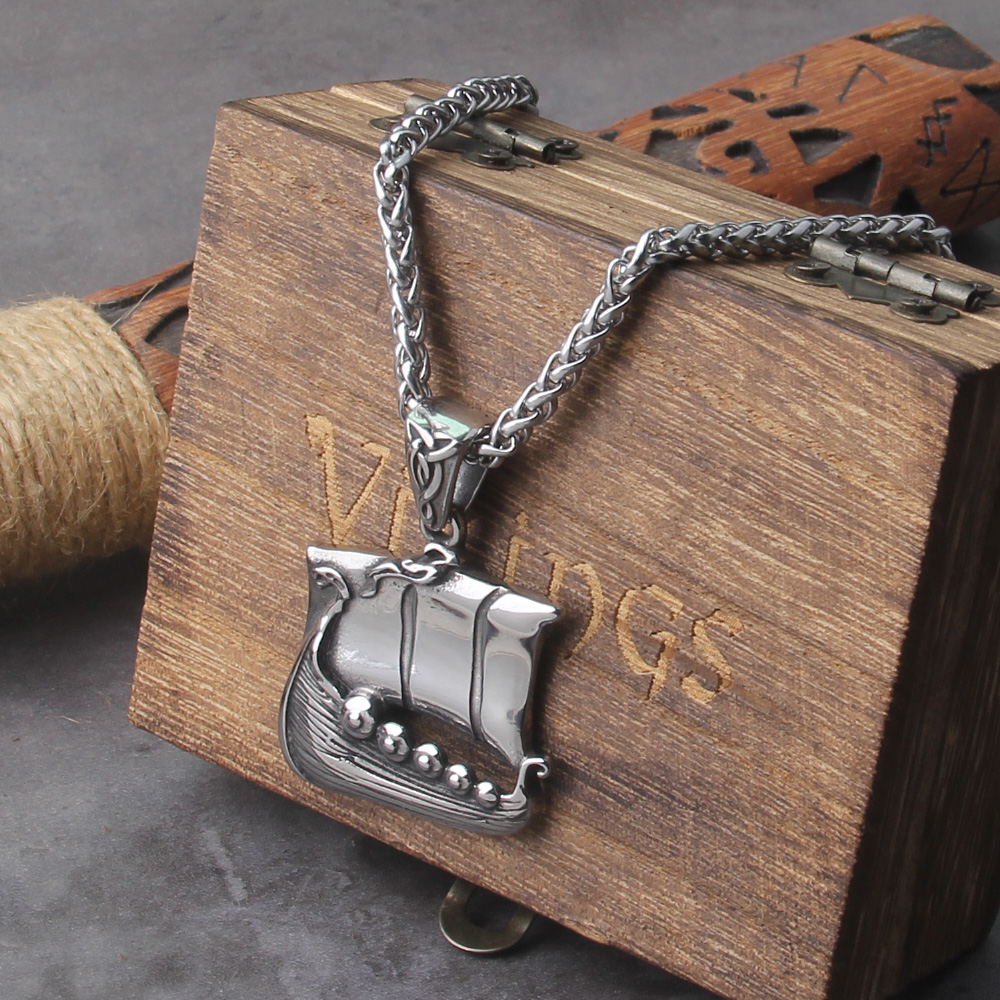 Vintage Fashion Guide - Men's Stainless Steel Vintage Viking Road