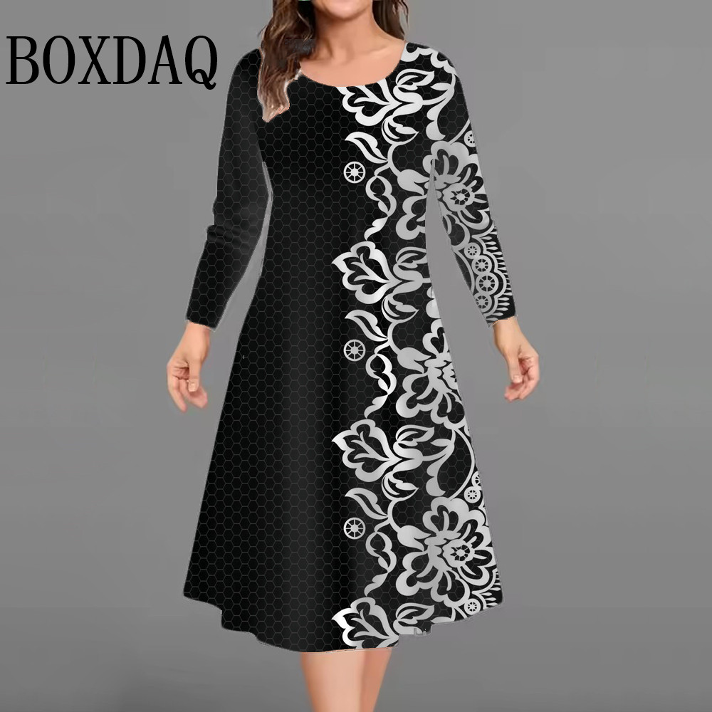 Vintage Fashion Fabrics - New Women's Retro Dress Flowers Printed