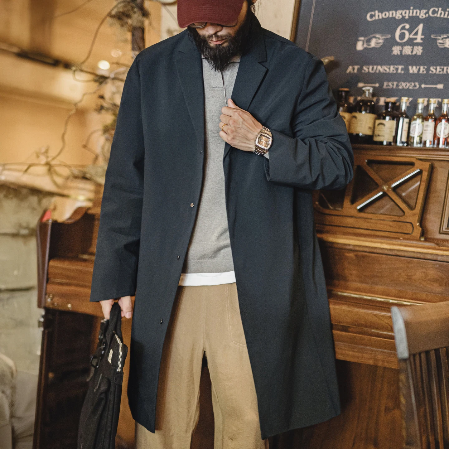 Maden Men’s Trench Coat Britis - Vintage Windbreaker Nylon ulasan dan harga