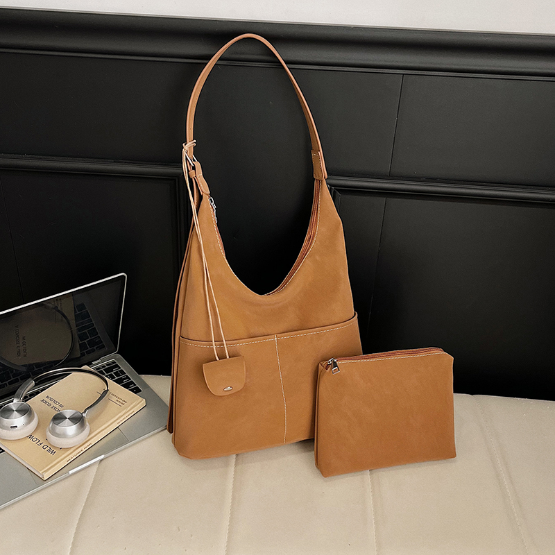 Vintage Brown PU Hobo Bag for  - Vintage Fashion Old Money ulasan dan harga