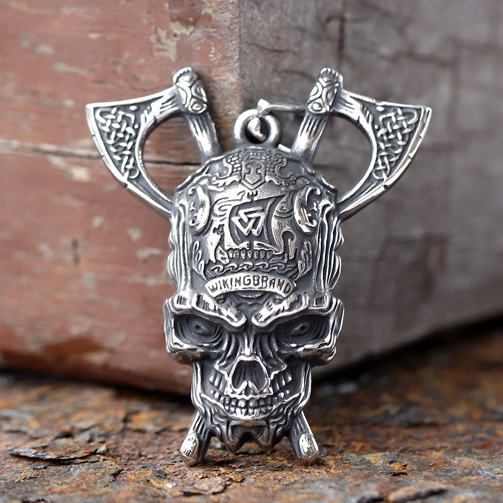 2024 New Viking Skull With Axe - Vintage Fashion Guide ulasan dan harga