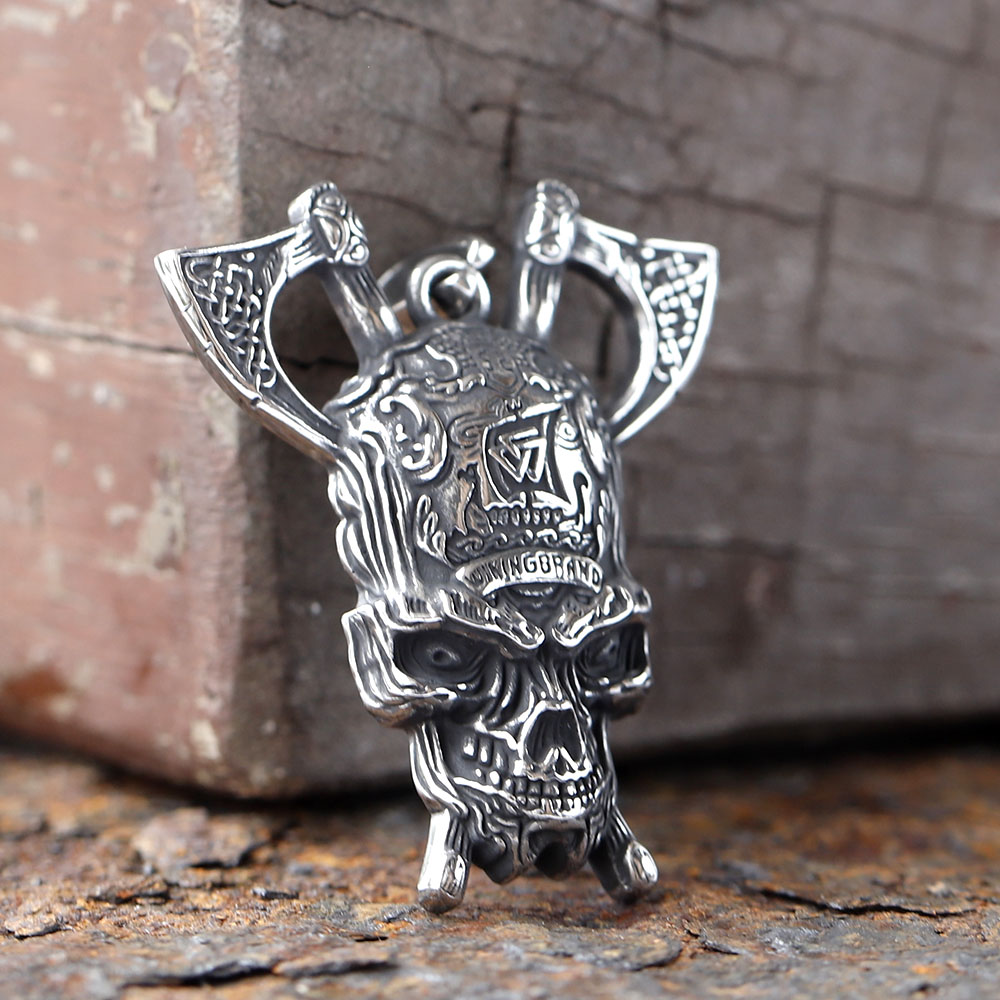 2024 New Viking Skull With Axe - Vintage Fashion Guide ulasan dan harga