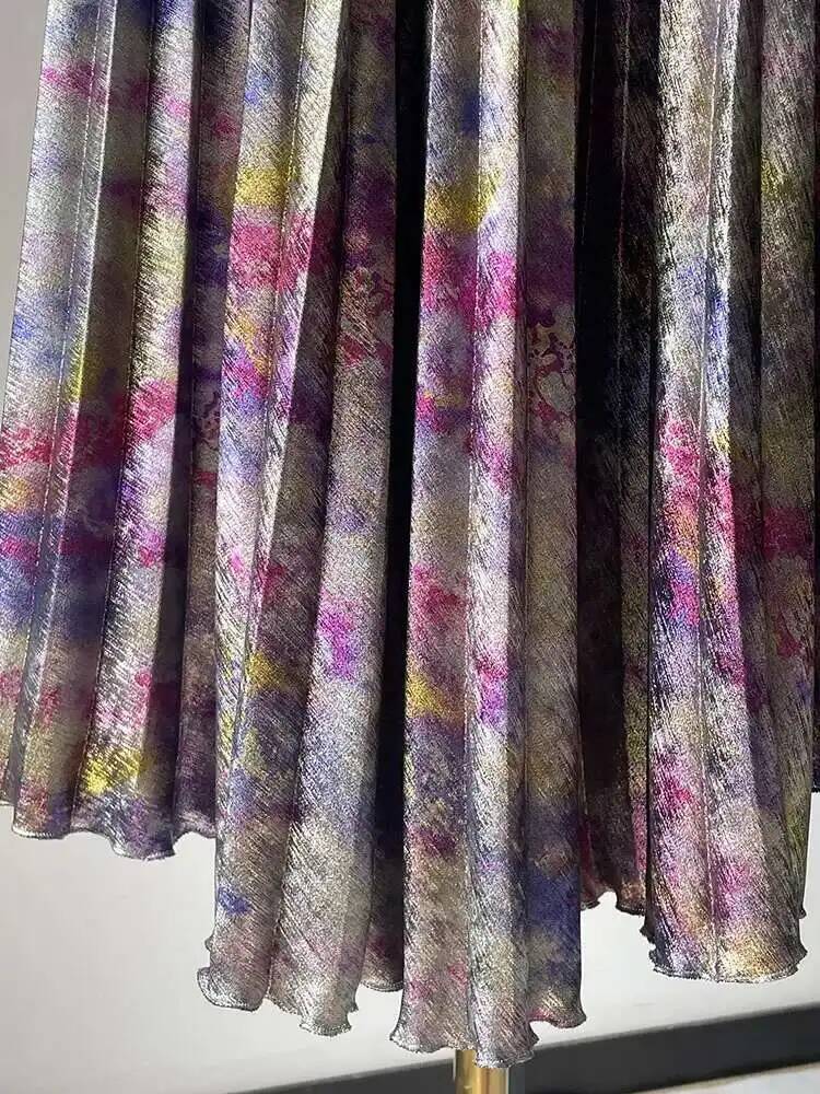 Shiny Colorful Luxury High Wai - Vintage Fashion Old Money ulasan dan harga