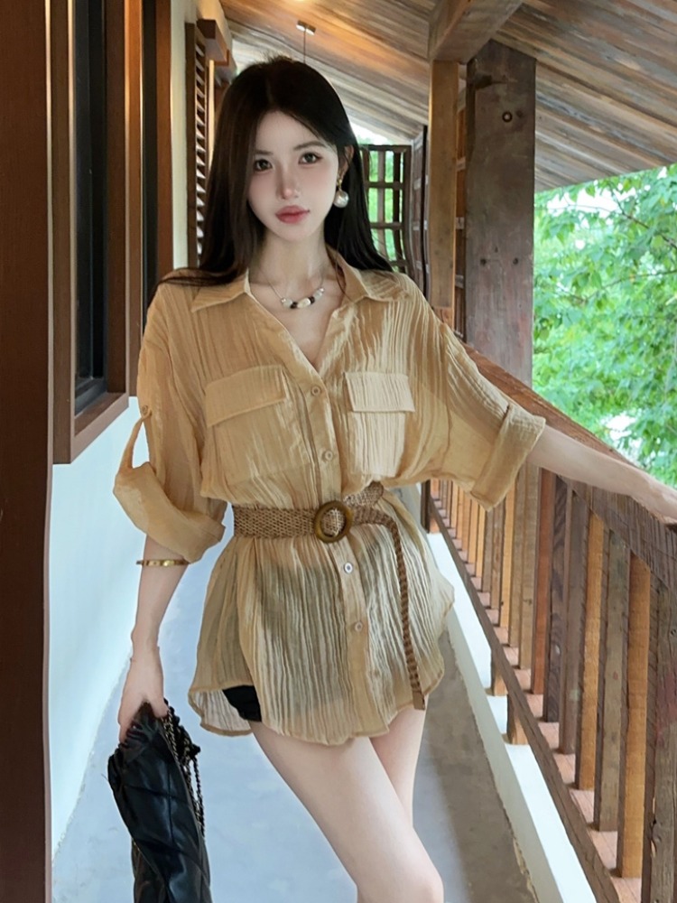 Summer New Vintage Loose Waist - Vintage Fashion Old Money ulasan dan harga