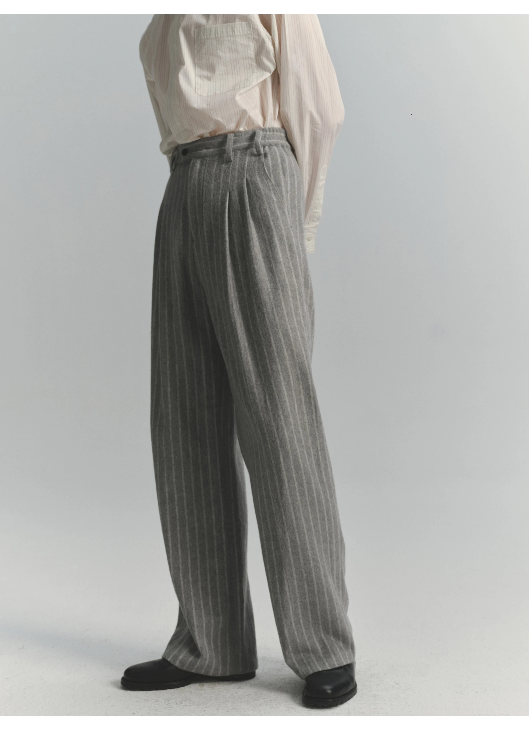 Men's Striped Pants High-Stree - Vintage Fashion Old Money ulasan dan harga