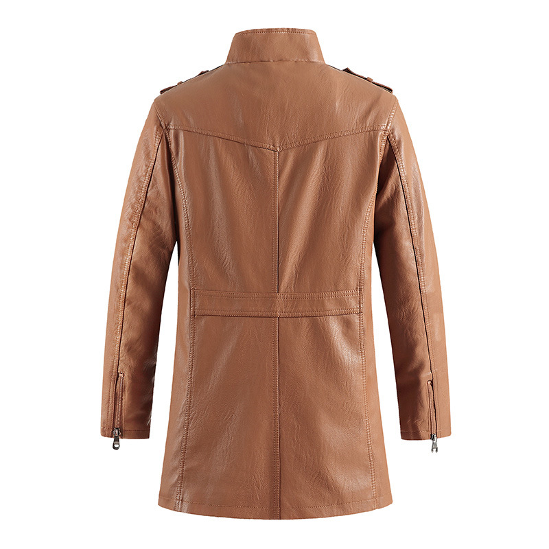 Mid-Length Faux Leather Motocy - Vintage Windbreaker Nylon ulasan dan harga