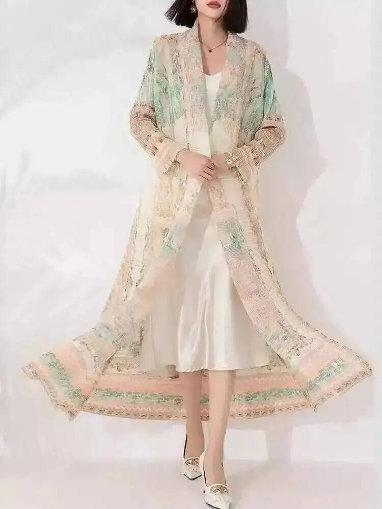 Cardigan Printed Pleated For W - Vintage Windbreaker Nylon ulasan dan harga