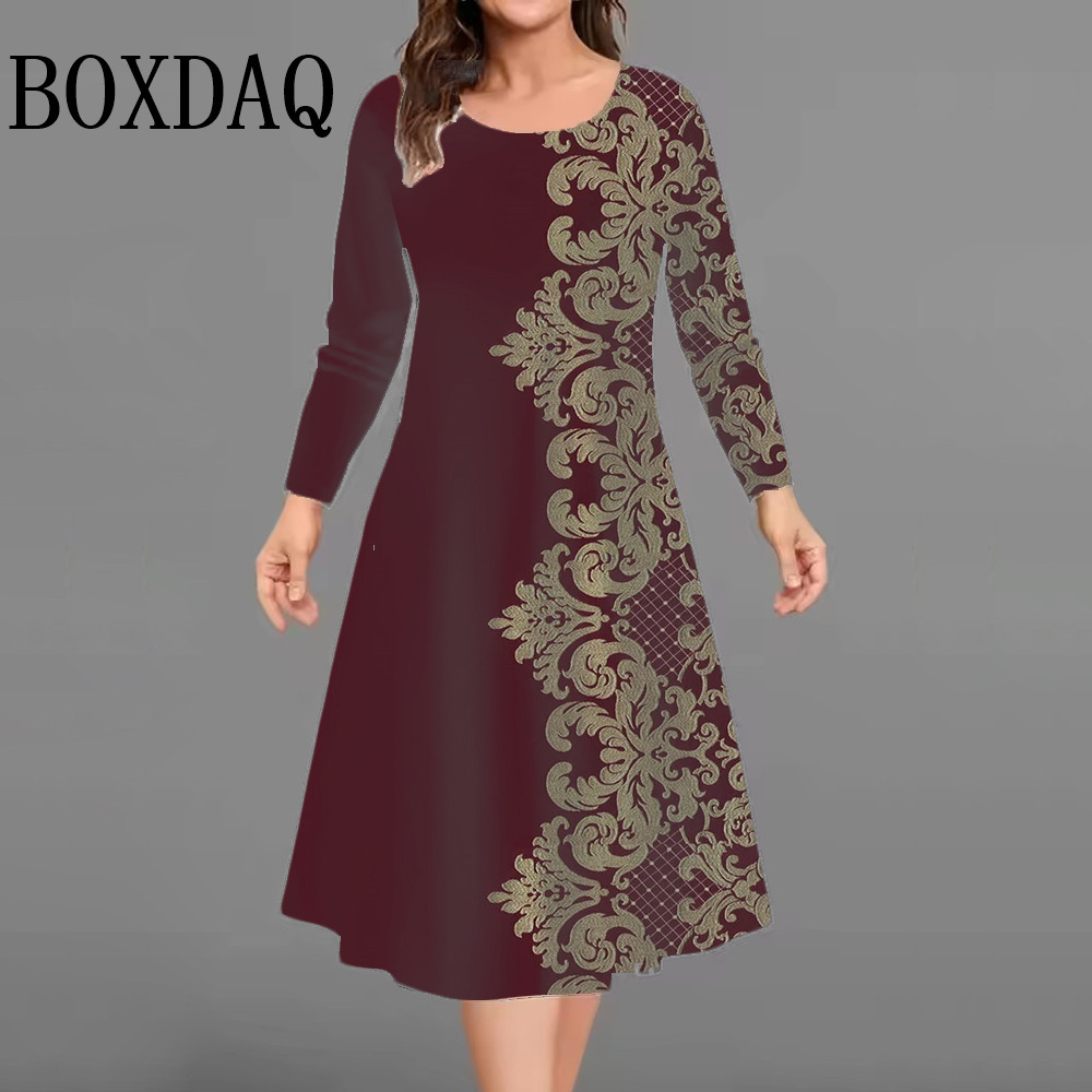 New Women's Retro Dress Flower - Vintage Fashion Fabrics ulasan dan harga
