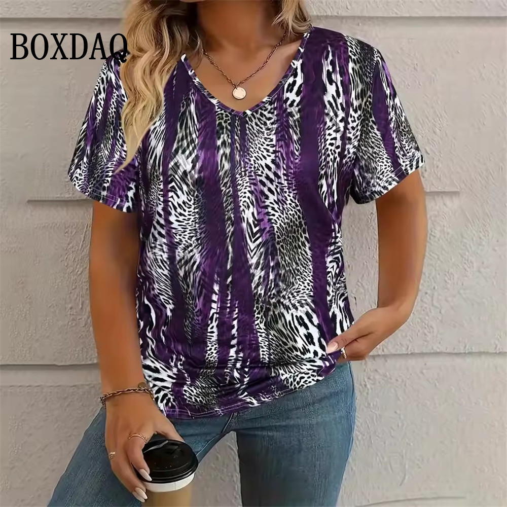 Summer Vintage Leopard 3D Prin - Vintage Fashion Fabrics ulasan dan harga
