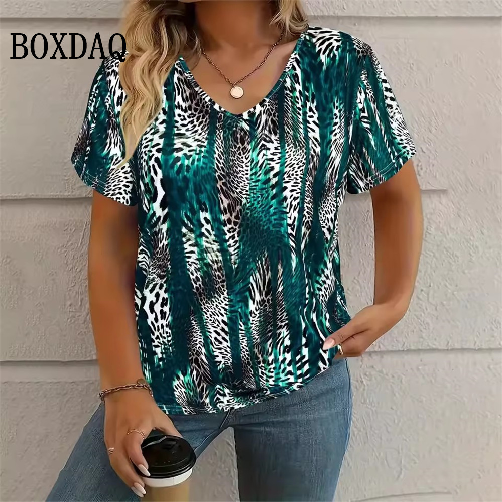 Summer Vintage Leopard 3D Prin - Vintage Fashion Fabrics ulasan dan harga